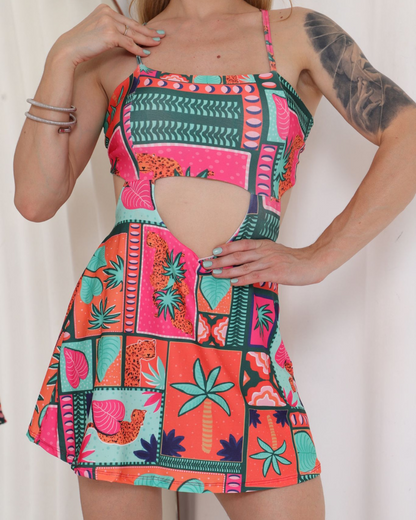 Tropical Fruits Romper Dress