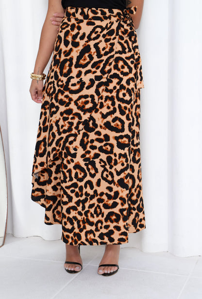 ANIMAL PRINT ENVELOPE SKIRT