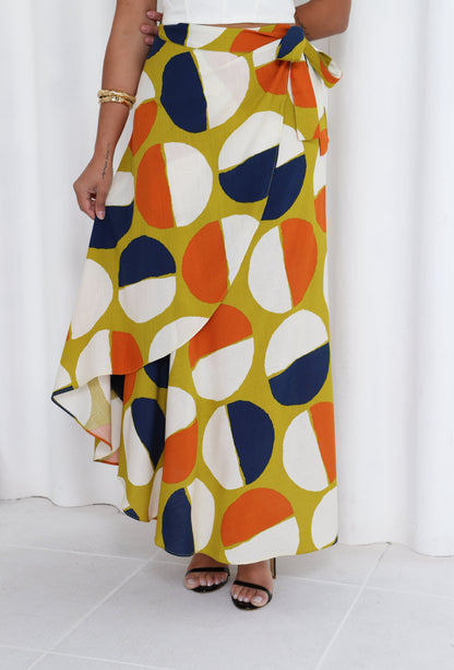 DOTS COLOR ENVELOPE SKIRT