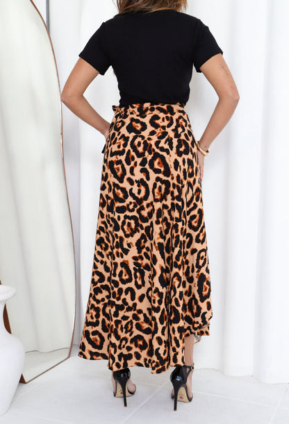 ANIMAL PRINT ENVELOPE SKIRT